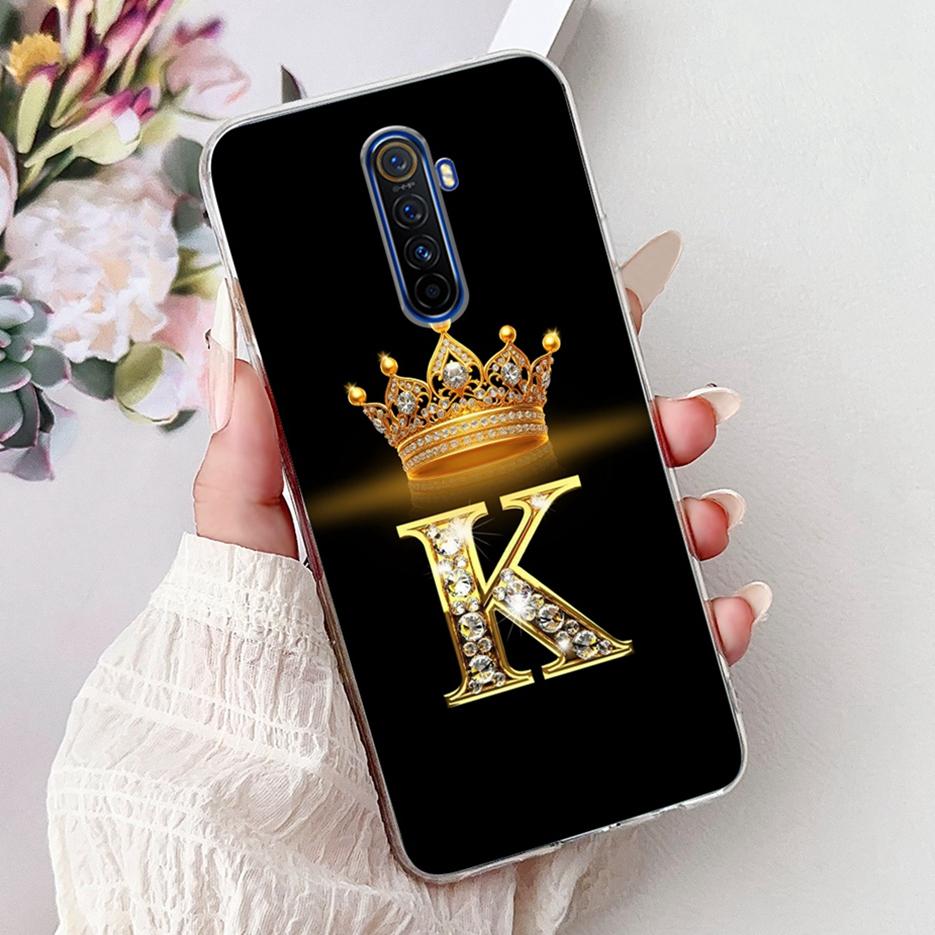 For Realme X2 Pro Case RMX1931 Luxury Crown Letters Phone Cover For Realme XT X 2 Pro RealmeX2 RealmeXT Case Soft Silicone Shell