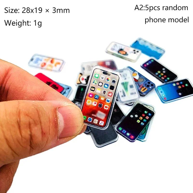 1/12 кукольный домик мини мобильный телефон модель кукольный домик имитация сотовый телефон кукольный дом украшения аксессуары ролевые игры игрушки