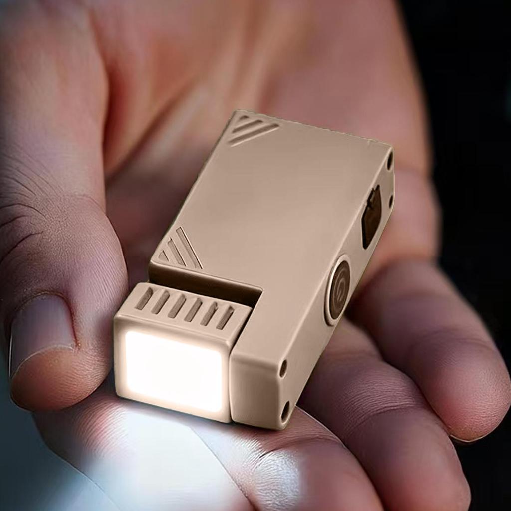 Small Flashlight Pocket-Sized Rechargeable Light With Magnet Flat LED Flashlight For Camping Hiking Walking Working Repair tools