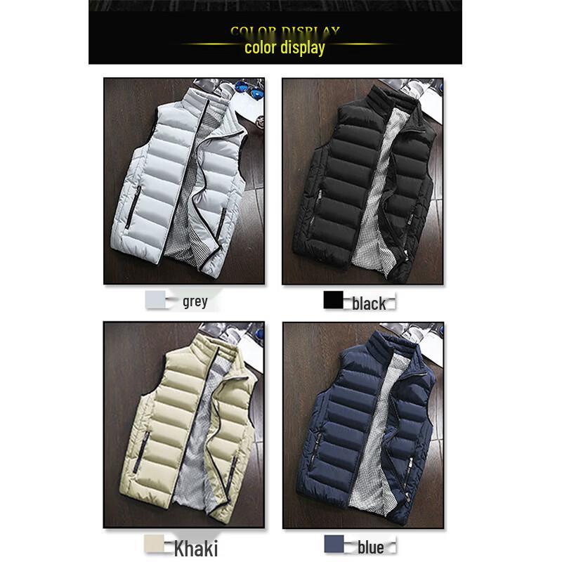 ROMON Men's Stand Collar Insulated Commuter Vest
