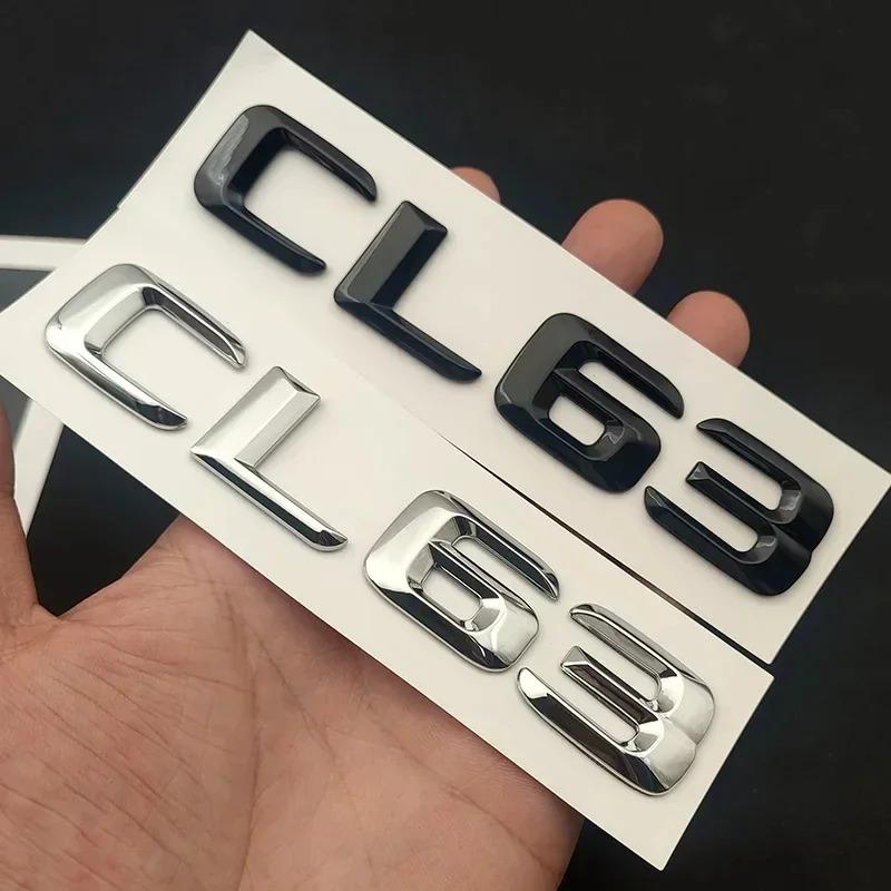 Letters Stickers ABS For Mercedes-Benz CL55 CL65 CL63 W216 Emblem Badge 3D Logo Decal ABS Chrome Car Trunk Auto Accessories UX0