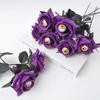 10PCS Simulation Halloween Eyeball Rose Funny Artificial Rose Flower Eyeball Fake Flower  Home Decor
