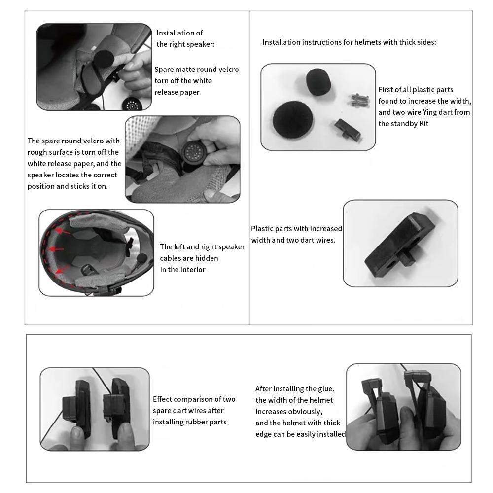 T2 Bluetooth 4.2 Motorcycle Helmet Headsets Headphone BT Wireless Moto Stereo Interphone Handsfree with Reduction Microphone