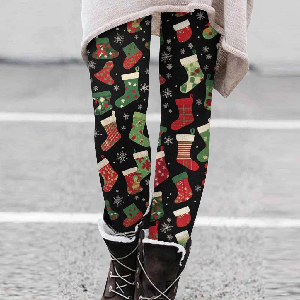 Женские брюки с принтом, эластичные мягкие хлопковые леггинсы, повседневная домашняя пижама