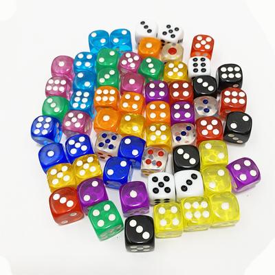 50 шт./упак., высококачественные новые 12 мм акриловые прозрачные игральные кости D6 #12, круглые угловые игральные кости