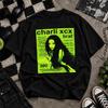 Футболка с постером Charli XCX Brat | Неоново-зеленая футболка с фото-принтом