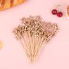 50Pcs Star Shape Disposable Party Tableware Bamboo Skewers Food Cocktail Fruit Cupcake Fork Sticks Party Table Decoration Suppli