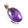 Натуральный Аметист Драгоценный Камень 925 Проба Стерлинговое Серебро Ювелирная Подвеска 1.5'' Y2K75