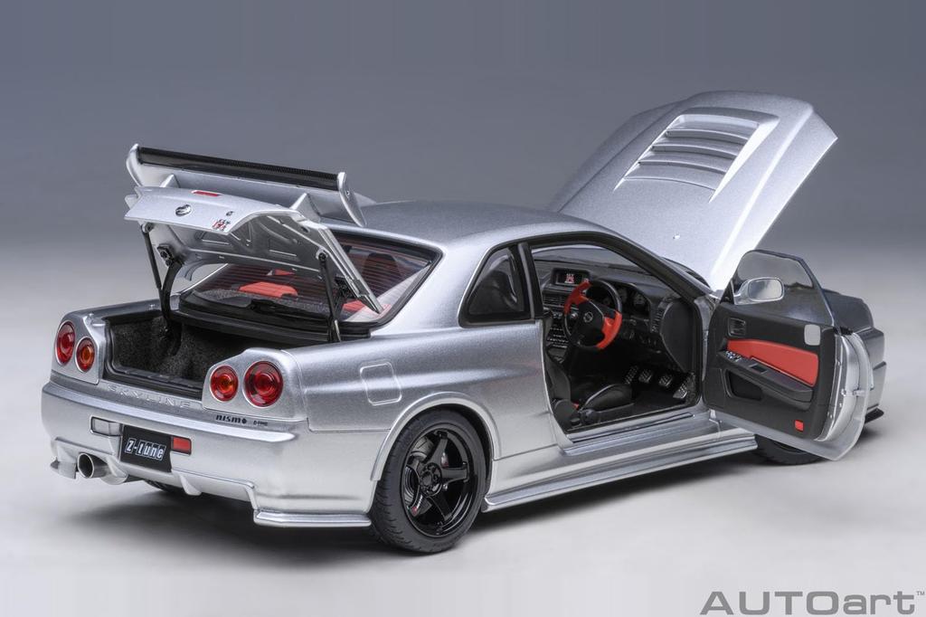 AUTOart 1/18 Nismo R34 GT-R Z-tune Silver Completed
