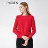 PORTS Women's Knit Long Sleeve High Neck Pullover