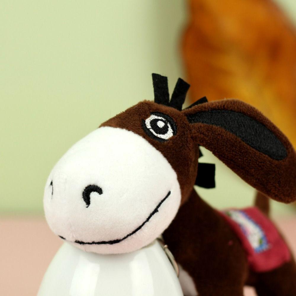 PP Cotton Mini Donkey Stuffered Dolls Soft Donkey Plush Toy Hanging Ornaments