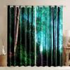 3D занавеска с принтом леса на заказ, зеленая лужайка, природа, сцена, оконные шторы для спальни, гостиной, тонкая занавеска, украшение