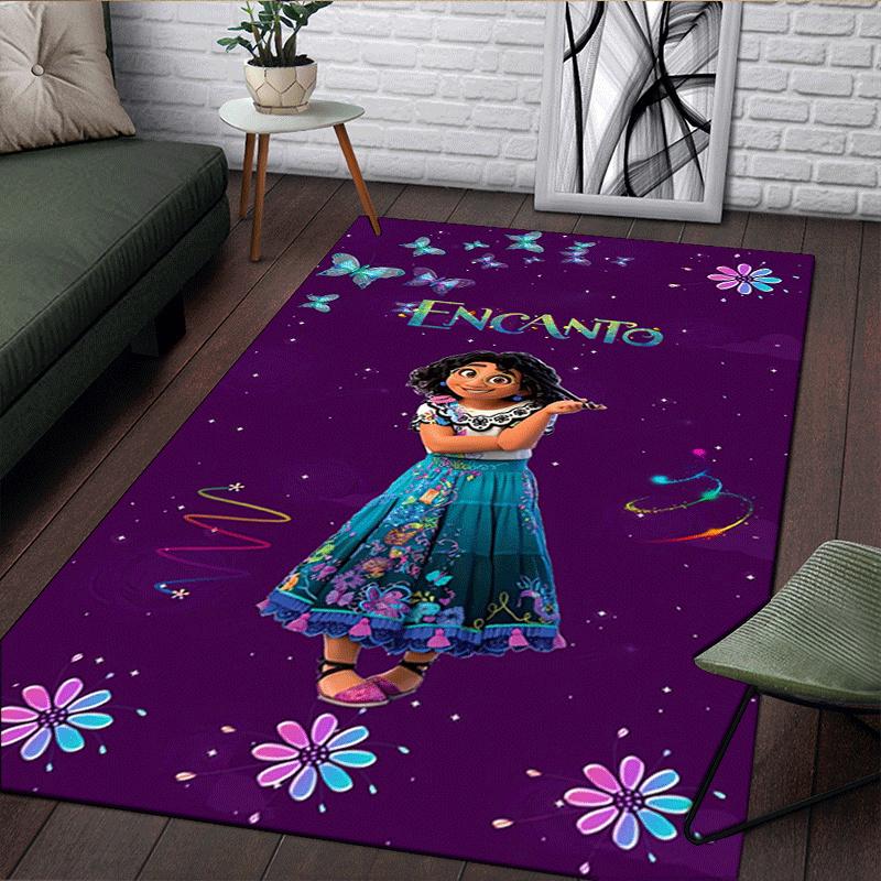 1pc Encanto Pattern Area Rug Soft Flannel Floor Mat for Living Room,Office,Bedroom and Carpet