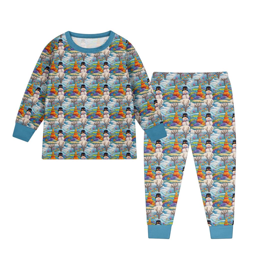 Детский модный костюм юбка топ с круглым вырезом и длинными рукавами брюки