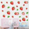 Fruit Wall Stickers Strawberry Peach Nordic Pastoral Style Self-adhesive Home Kitchen Room Decoration Cute Wall Stickers