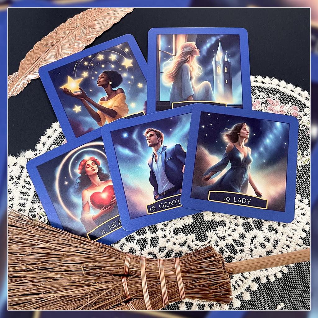 Limited Star Kingdom Lenormand Lenormand Set Drawstring 63x63mm Black Cardstock [Officially Imported, Quantity] Cards, 36-Piece [Includes Pouch]