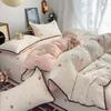 Cloud Puff Cotton Small Fresh, Printed Student Dormitory, Lace Lace Bedding Kit 3