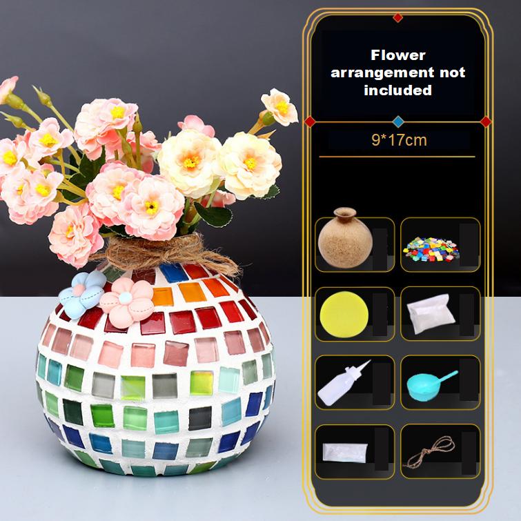 Mosaic Vase Diy Handmade Materials Pack Children's Creative Puzzle Kindergarten Handmade Toys
