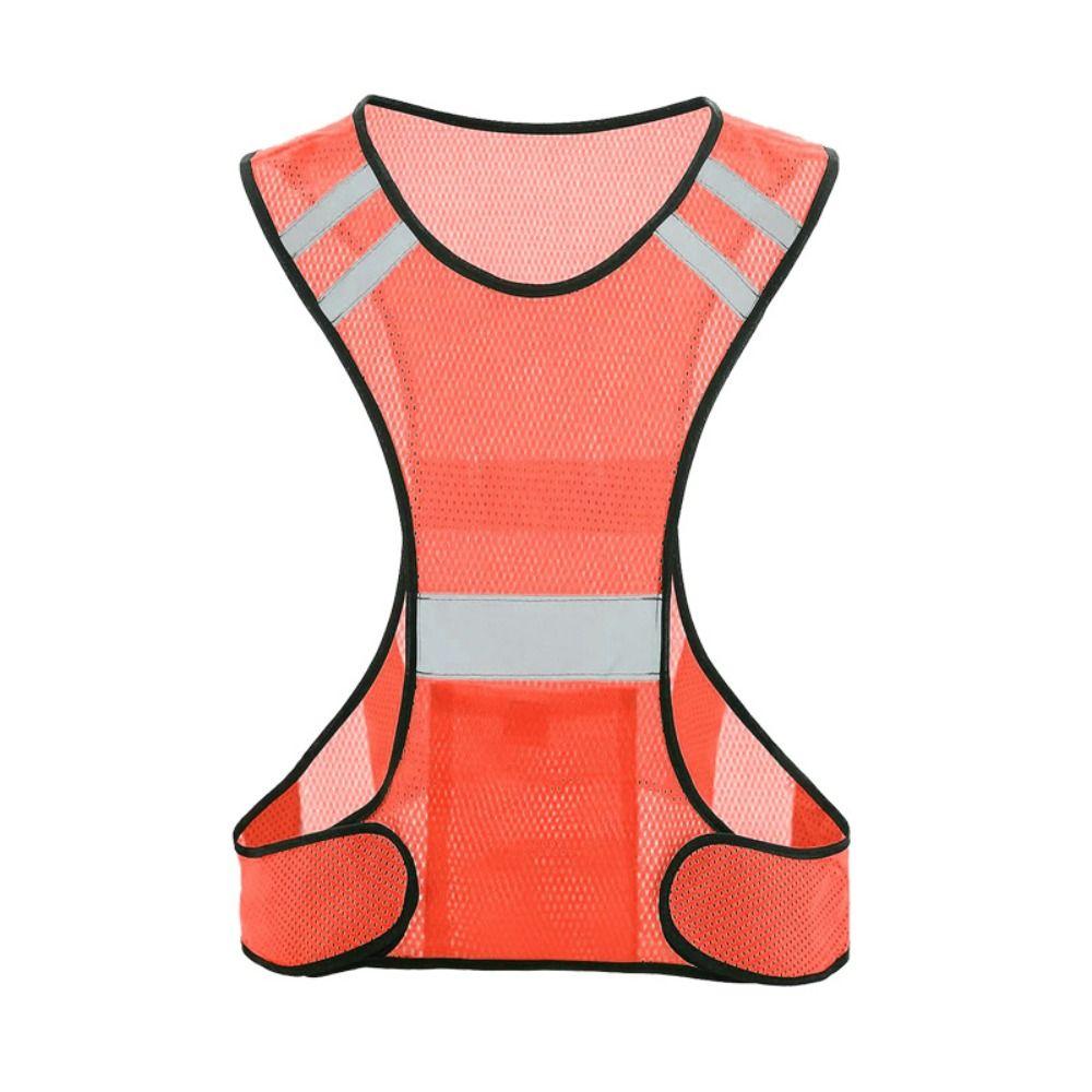 Elastic Webbing Night Riding Vests Polyester Reflective Safety Vest Lightweight Biking