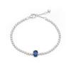 Серебряный браслет-цепочка Pandora Timeless Sparkling Halo Blue Pav 590039c01