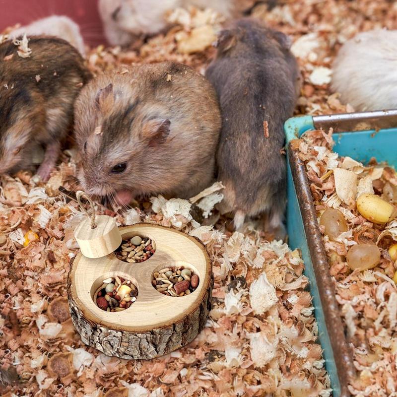 Интерактивная игра-нюхалка для питомцев, деревянная игрушка для кролика и хомяка, игрушка для добывания пищи, деревянный интерактивный обогатитель, дозатор лакомств
