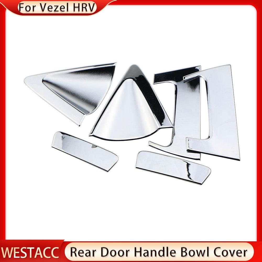6 шт. ABS хромированная наклейка на заднюю дверную ручку автомобиля для Honda HR-V HRV Vezel 2015 2016 2017 2018  