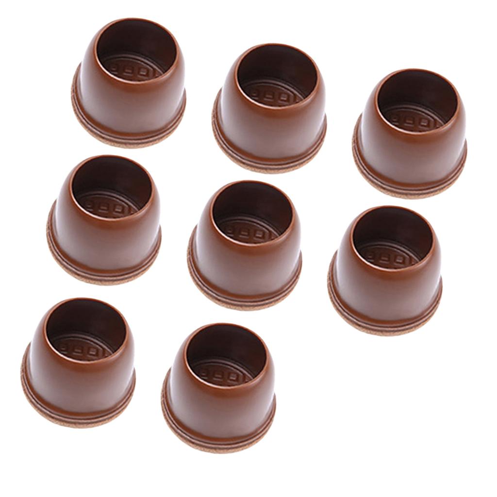 8 шт. Защитные накладки на ножки стула с войлоком, колпачки для ножек стула, защитные чехлы для ножек мебели, защита пола из твердой древесины, нет