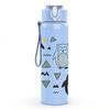 1PC Penguin Triangle Seamless Pattern 750ml Color Plastic Sports Water Bottle Leakproof Flip Straw Lid Suitable for Sports Office Home Use