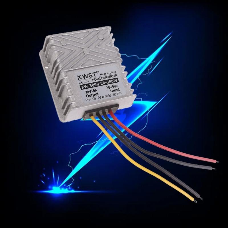 IP67 Waterproof Converter Step Down 30V-90V to 24V 8A/12A/15A/20A/24A Power Supply Adapter Direct Current Buck Module