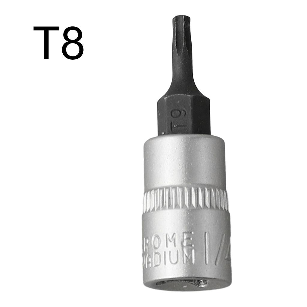Головка Torx Bit T8-T40 Головки Torx Bit 1/4 дюйма шестигранный хвостовик 1 шт