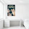 Винтажная металлическая табличка с перекрестным узором 'Ты КАКАЕШЬ?'' с кошками - темно-бирюзовый фон ржавые края юмористический декор для ванной Ти