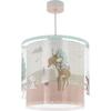 Lampe à suspension - Dalber - Loving Deer - Motif Cerf - L 26 cm - H 25 cm - Blanc et vert
