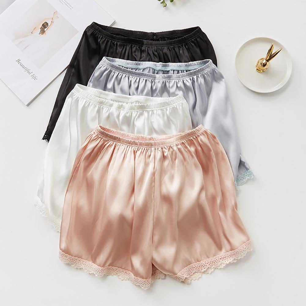 Short Summer Satin Women Spring Girl Safety Shorts Pants Women's Breeches Lace Boxer Panties