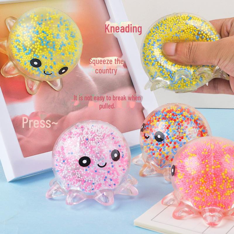 Осьминог Щипок: Креативная игрушка-мяч из пенопластовых частиц для декомпрессии