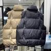Женский пуховый жилет осень-зима новый стиль верхняя одежда белый гусиный пух укороченный свободный стильный утолщенный жилет