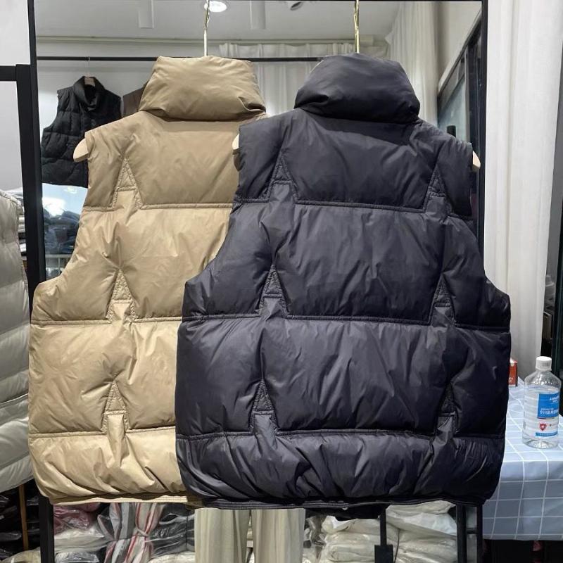 Женский пуховый жилет осень-зима новый стиль верхняя одежда белый гусиный пух укороченный свободный стильный утолщенный жилет