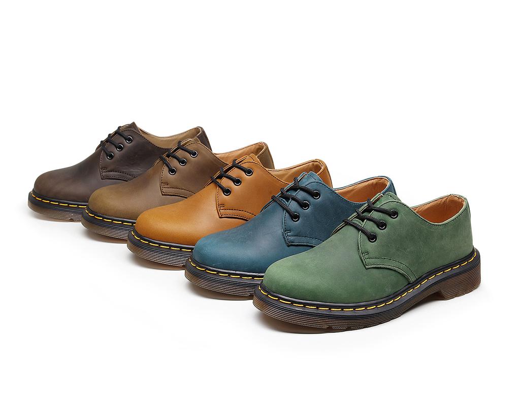 Fashion New Unisex Cowhide Work Shoes for Men and Women Men's Casual Leather Shoes Platform Outdoor Homework Women's Shoes Large Size