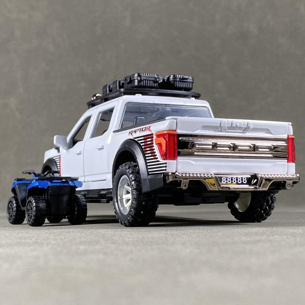 1:24 F150 Внедорожный Пикап Металлический Литой Модель Звук и Свет Игрушка с Инерционным Механизмом Модный Дисплей Подарок на День Рождения для Друга