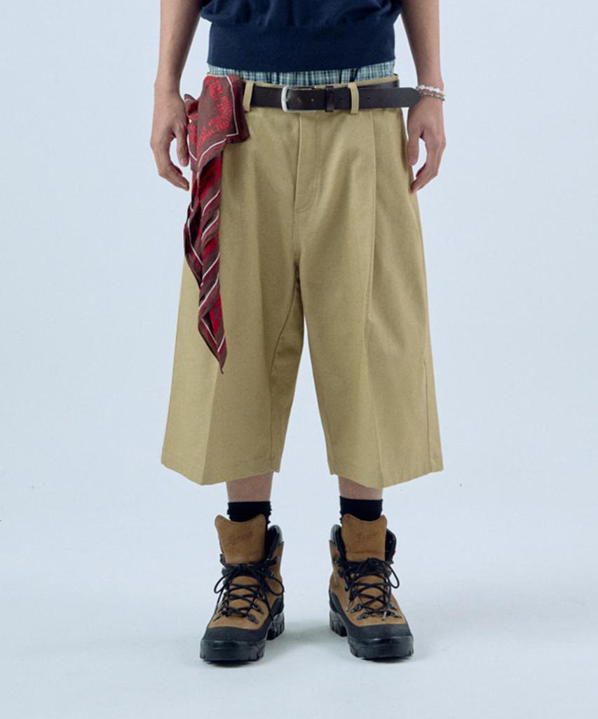 NOISE Cotton Bermuda Pants - Beige