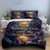 "I Will Worship God Bedding Set" Bedding Duvet Cover Set Duvet Cover Pillowcases (1 * Duvet Cover 2 * Pillowcases, without duvet insert)