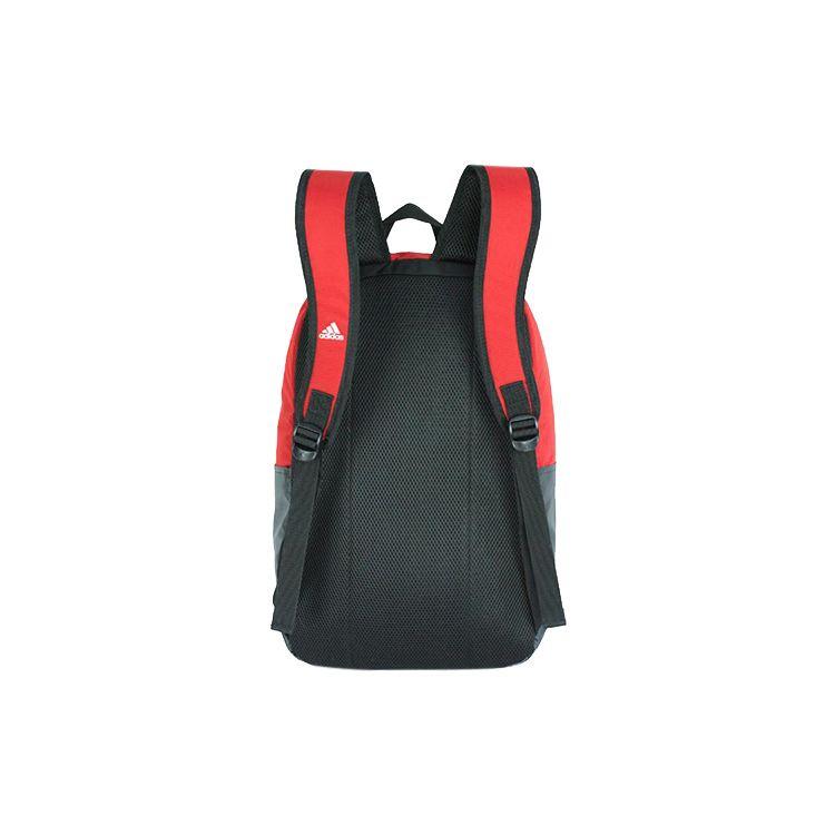 Adidas Color Block Zipper Backpack Unisex Backpack Light-Crimson Black DM2913