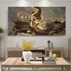 Modern Abstract Canvas Painting Gold Black Line Wall Art Posters and Prints Nordic Luxury Pictures for Living Room Home Decor