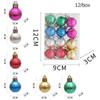 12pcs/Box Color Electroplated Ball Christmas Tree Ornament Plastic Christmas Decorations