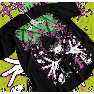 Тренды Летний Косплей Нейтральный Черно-белый Mob Psycho 100 Актерский Состав Футболка Аниме Манга Моб Психо Димпл Футболка Футболка Все Размеры