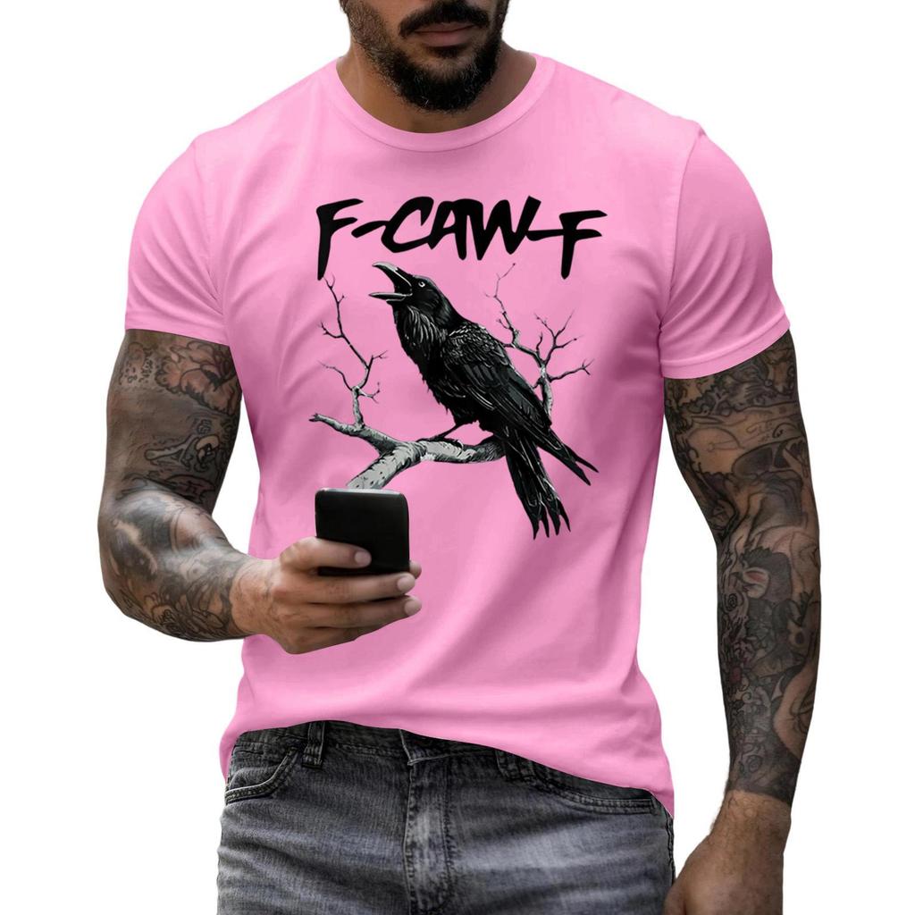 Men's Fashion Casual Printed Short Sleeve Round Neck Pullover Tops