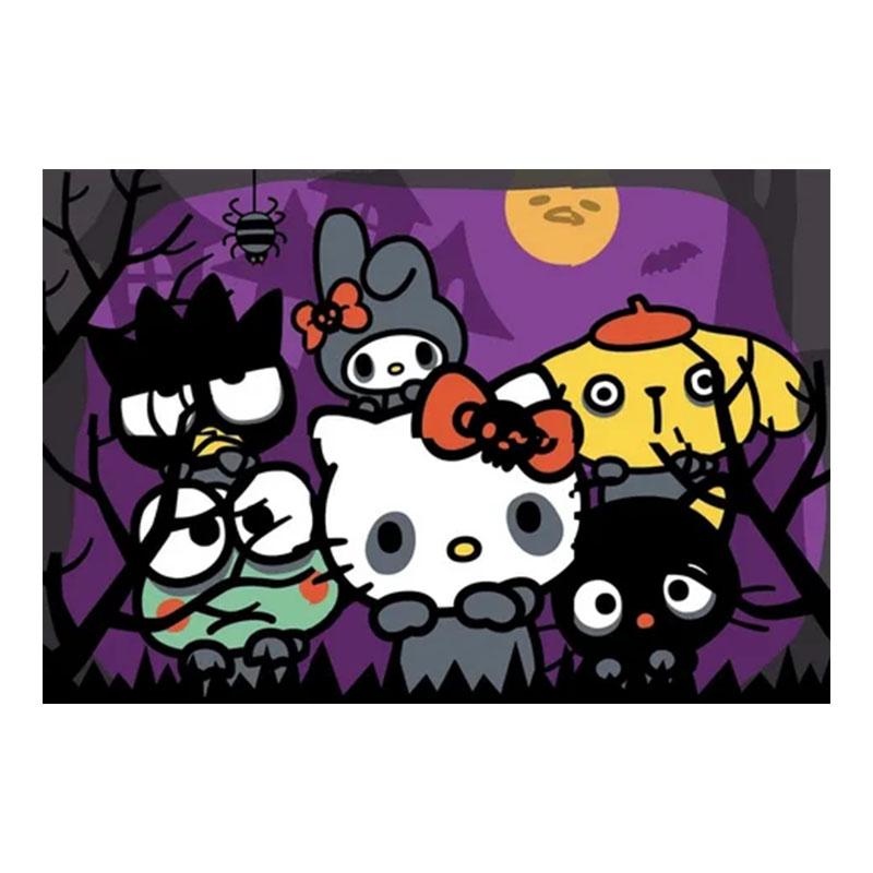 Sanrio Halloween Hello Kitty Printed Tapestry Cartoon Cute Bedroom Wall Decoration Dormitory Apartment Halloween Party Decoratio