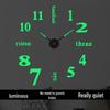 Creative Luminous DIY Wall Clock - Silent, Punch-Free Decorative Clock for Bedroom