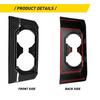 Fit 2015- Ford F150 Rear Water Cup Holder Frame Panel Carbon Fiber Sticker