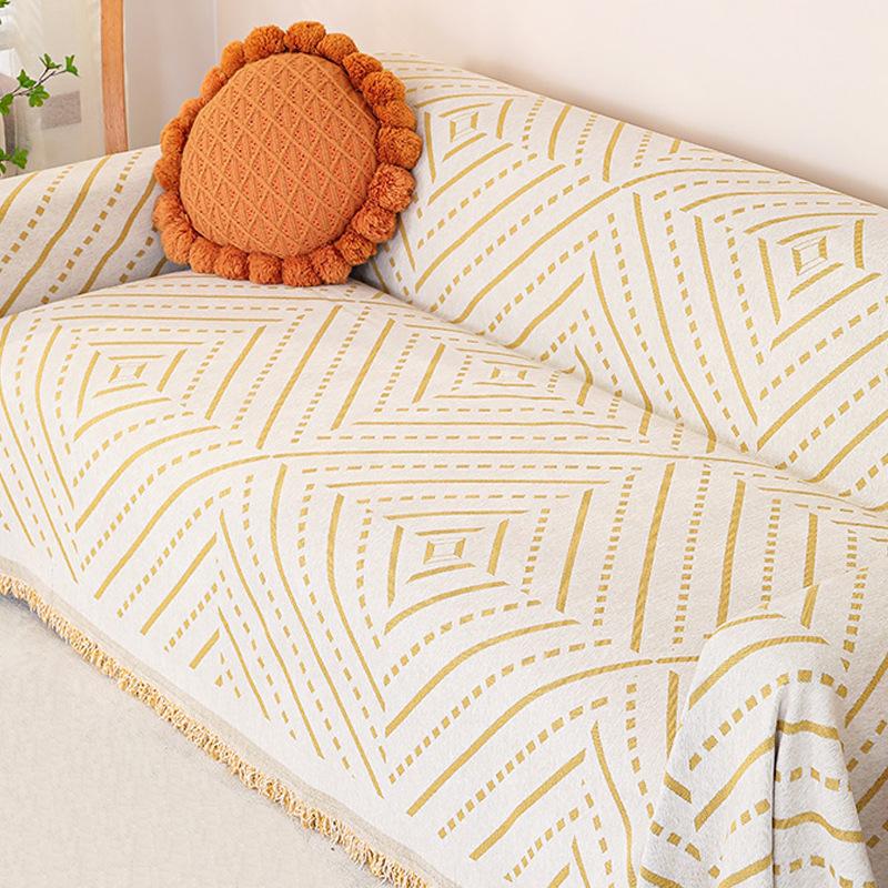 Двустороннее шенилловое универсальное диванное полотенце на все четыре сезона Pujiang в простом Ins-стиле, диванная подушка, универсальный чехол на диван с полным покрытием