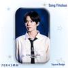 Stone Song Bajiji Laser Square Badge: Star Idol Brooch Pendant